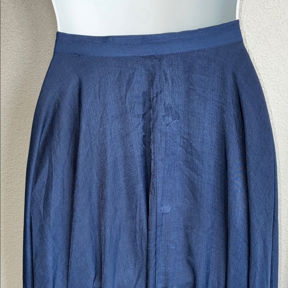 THE JETSET DIARIES TJD Elegant Navy Blue Wrap Maxi Skirt, Flowing & Silky. M NWT - Picture 8 of 17